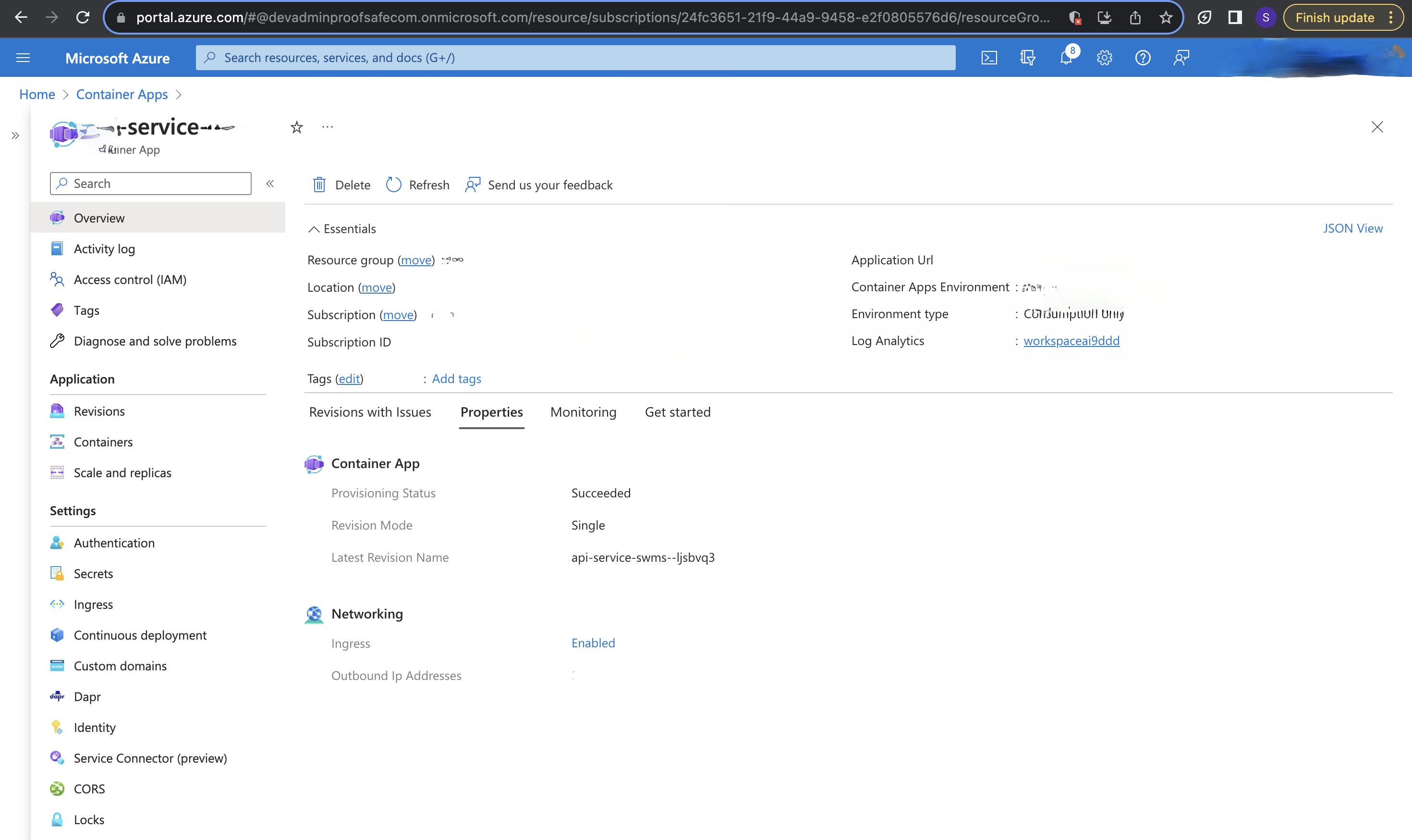 Landing page of your deployed app